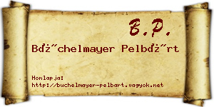 Büchelmayer Pelbárt névjegykártya